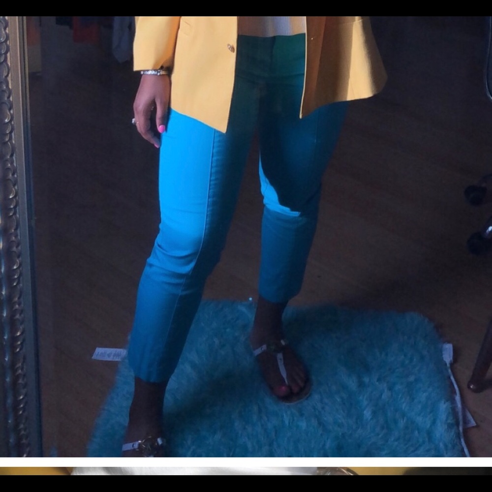 ANN TAYLOR BRIGHT BLUE PANTS